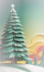 Christmas Tree Vector Illustration