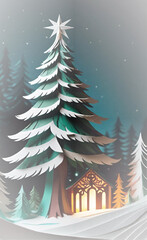 Christmas Tree Vector Illustration