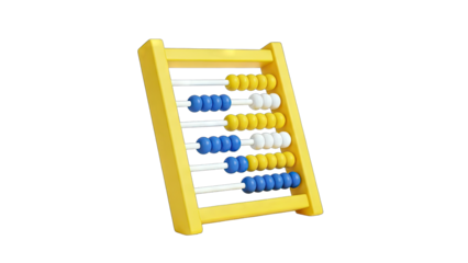 Colorful Abacus Isolated on White Background