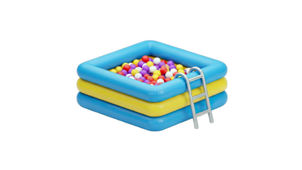 Colorful Ball Pit with Ladder - Fun and Playtime