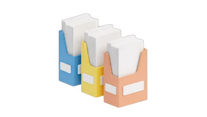 Colorful Business Card Holders with White Cards