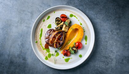 Tender Beef Medallion with Foie Gras and Mashed Squash