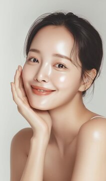 Radiant beauty a portrait of joy and glowing skin