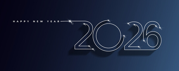 Happy New Year 2026 Greeting Card