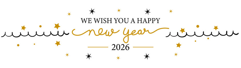 Happy New Year 2026,  typography calligraphy © MH