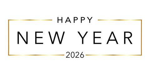 Happy New Year 2026,  typography calligraphy © MH