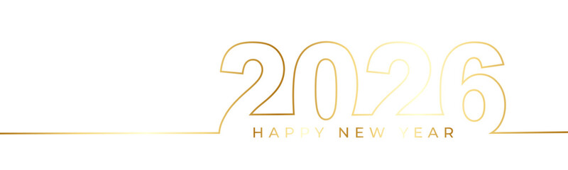 Happy New Year 2026,  typography calligraphy © MH