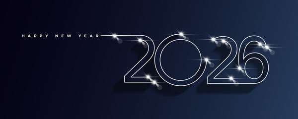 Happy New Year 2026 Greeting Card