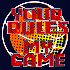 basketball game t shirt illustration print  