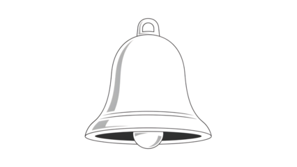 Simple line drawing of a bell