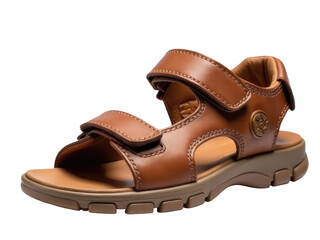 Naklejka premium A close-up shot of a child's sandals on a white background, great for use in education or advertising contexts.transparent background