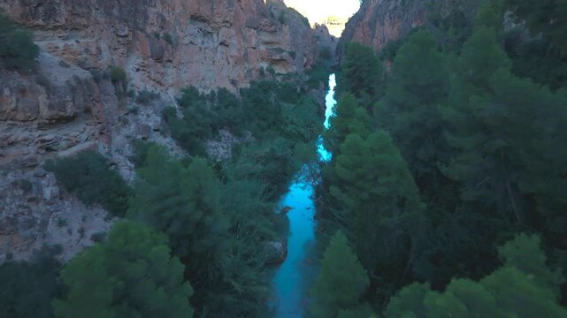 Aerial view of the Almadenes canyon, Cieza, Region of Murcia, Spain