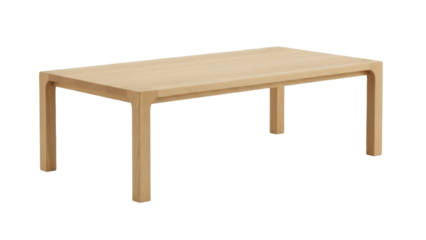 Isolated Coffee table with wooden style with its natural tones and clean minimalist design.