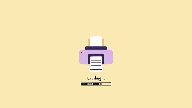 Printer Loading Screen Animation