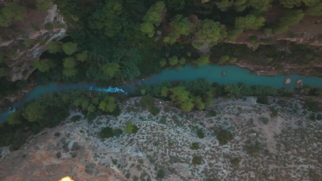 Aerial view of the Almadenes canyon, Cieza, Region of Murcia, Spain