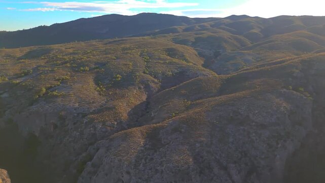 Aerial view of the Almadenes canyon, Cieza, Region of Murcia, Spain