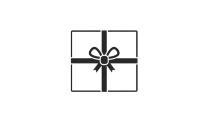 Beautifully wrapped gift box with ribbon