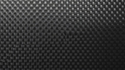 Dark Carbon Fiber Woven Texture Pattern Close Up Macro View