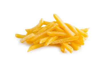 Crispy golden French fries piled on a clean surface ready to enjoy