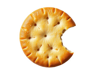 A broken snack with a missing piece.transparent background