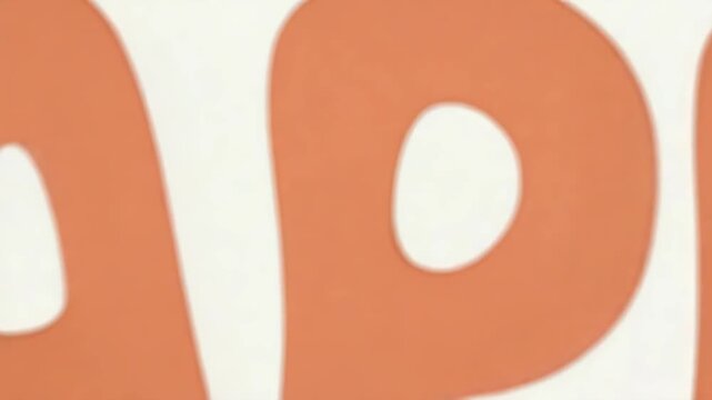 HAPPY DAY written in bold orange retro letters on a light cream background