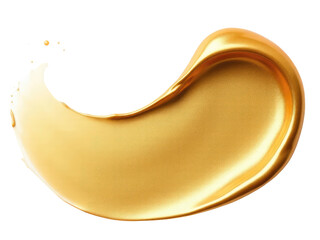 A golden liquid splashing on a white background.transparent background
