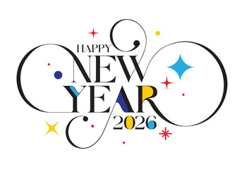 New Year celebration typography vector for greeting templates © Artistry