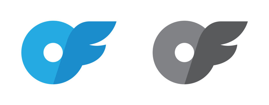 OnlyFans Logo Icon Variations in Blue and Black, Editorial Use Only