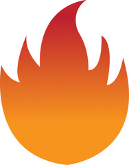 Fire icon with flame symbols in gradient, flat, style, burning heat blaze energy illustration for safety warning hazard UI design and emergency graphics