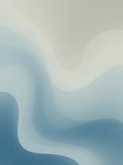 Soft, flowing blue waves gently undulate across a serene, abstract landscape viewed from above.
