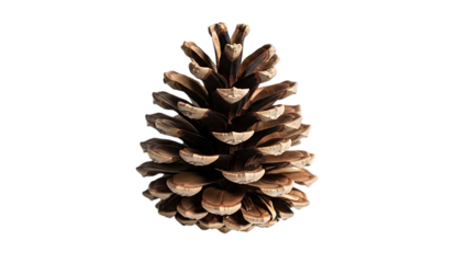 Pine cone on white background