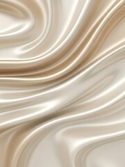 Elegant flowing beige silk fabric texture background abstract