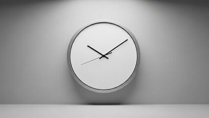 Minimalist wall clock time concept with modern design