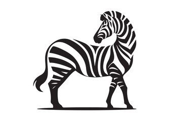 zebra logo vector silhouette, zebra silhouette vector illustration, african zebra logo vector silhouette, black zebra vector, wild animals zebra logo silhouettes vector on white background