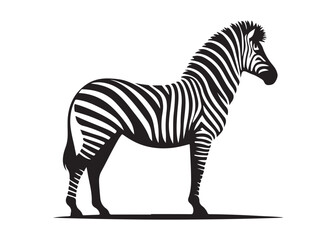 zebra logo vector silhouette, zebra silhouette vector illustration, african zebra logo vector silhouette, black zebra vector, wild animals zebra logo silhouettes vector on white background