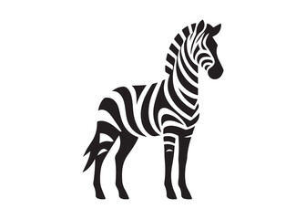 zebra logo vector silhouette, zebra silhouette vector illustration, african zebra logo vector silhouette, black zebra vector, wild animals zebra logo silhouettes vector on white background