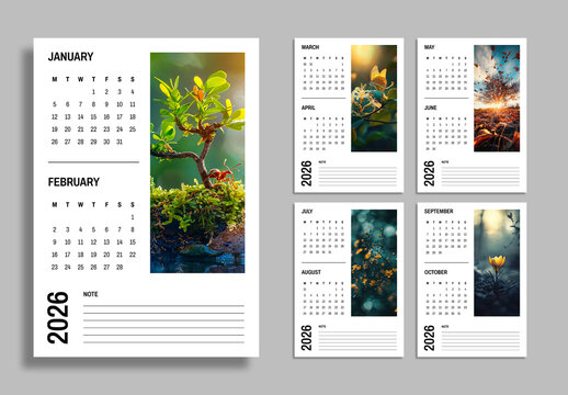 2026 Wall Calendar Template