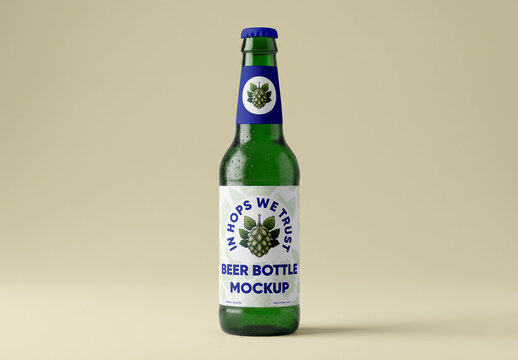 Beer Bottle Studio Shot Mockup