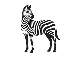 zebra logo vector silhouette, zebra silhouette vector illustration, african zebra logo vector silhouette, black zebra vector, wild animals zebra logo silhouettes vector on white background