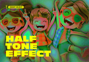 Halftone Photo Effect Template