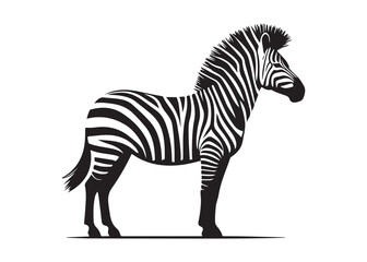 zebra logo vector silhouette, zebra silhouette vector illustration, african zebra logo vector silhouette, black zebra vector, wild animals zebra logo silhouettes vector on white background