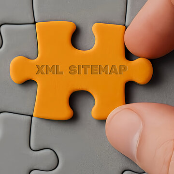 XML Sitemap SEO Concept with Puzzle Piece