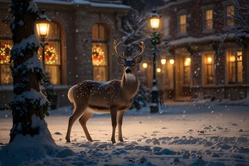 Obraz premium deers in the snow