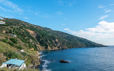 Obraz premium The scenic views of Sinop, which is a city on the isthmus of İnce Burun and on the Boztepe Peninsula, near Cape Sinope which is situated on the northernmost edge of the Turkish side of the Black Sea c