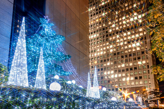 日比谷通りのイルミネーション / Illumination on Hibiya-dori Avenue（東京/Tokyo）