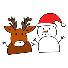 santa claus with reindeer