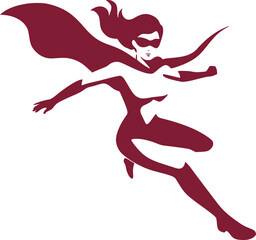 Heroic woman in cool pose