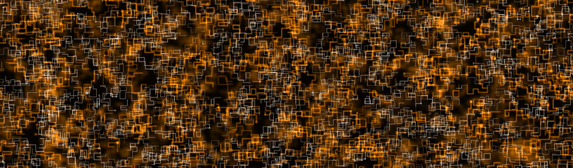 Abstract golden digital technology background with white circuit lines over glowing network patterns on dark backgrounds. Data networks, AI computing, artificial intelligence, and futuristic tech.