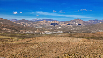 The highland in the Andes at Arequipa in Peru