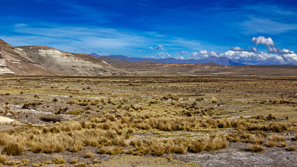 The highland in the Andes at Arequipa in Peru